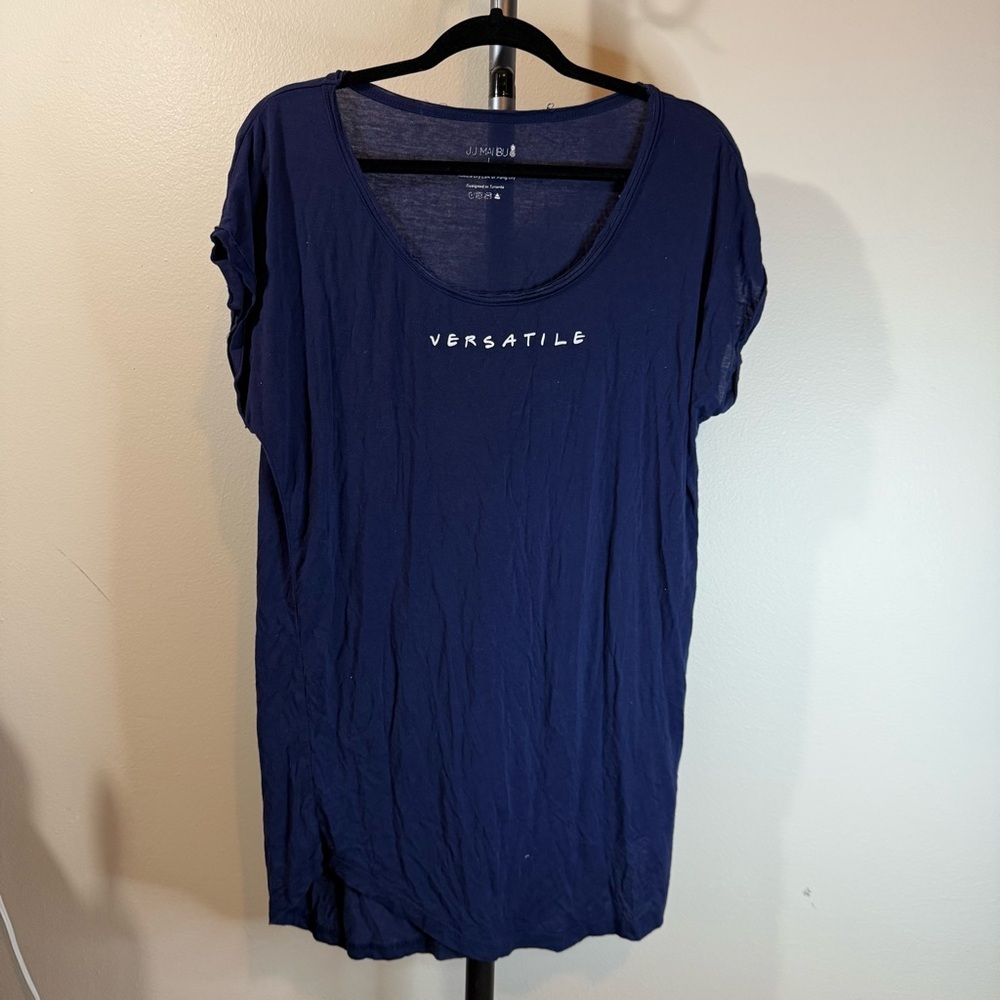 Versatile Navy Blue Women's Short Sleeve Tee